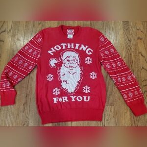 Christmas Sweater Womens Size Large Hybrid Holiday Sweater Santa